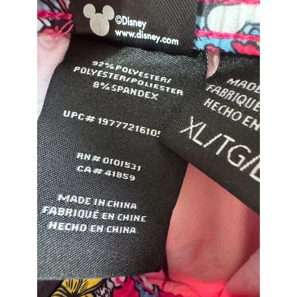 Mens Disney Mickey Mouse Multicolored Floral Tropical Swim Trunks Size XL‎